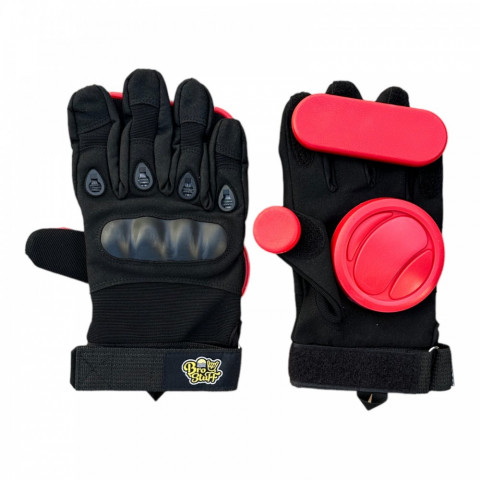 Перчатки со слайдерами для лонгборда BroStuff Black Sliders Red XL